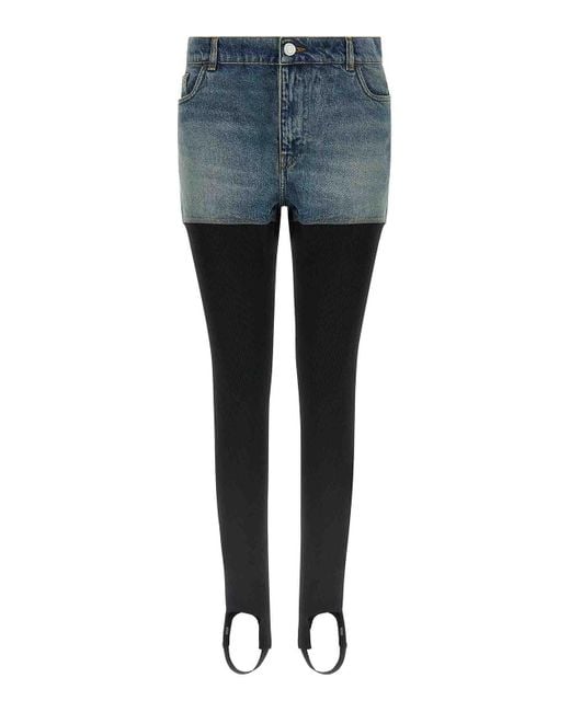 Coperni Blue Hybrid Rib Denim Pants
