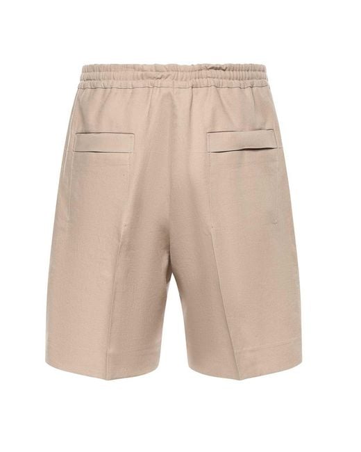 Zegna Natural Oasi Linen Shorts for men