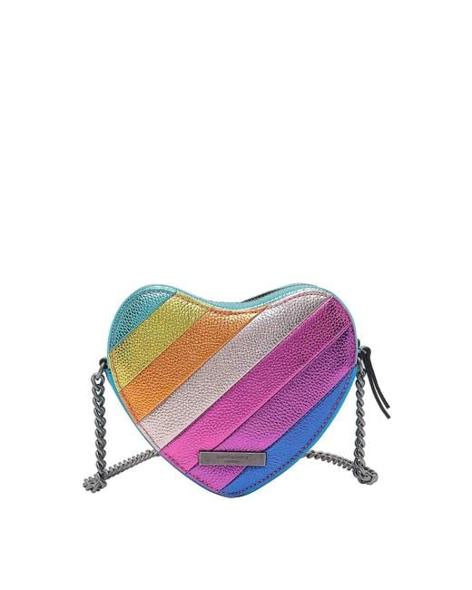 Kurt Geiger White Kensington Heart Crossbody Bag