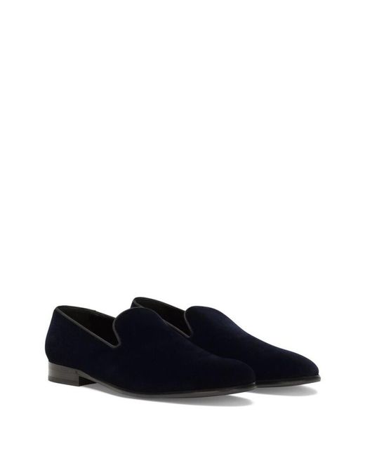 Dolce & Gabbana Blue Velvet Slippers for men