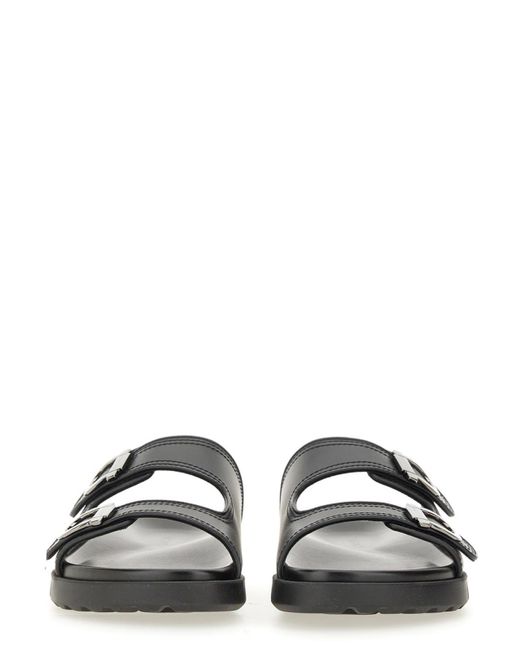 Ferragamo Black Double-Strap Sandal for men