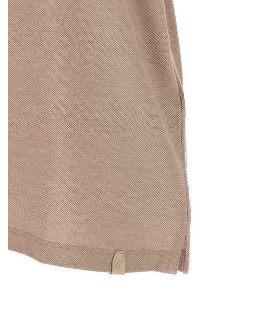 Brioni Natural Cotton Polo Shirt for men