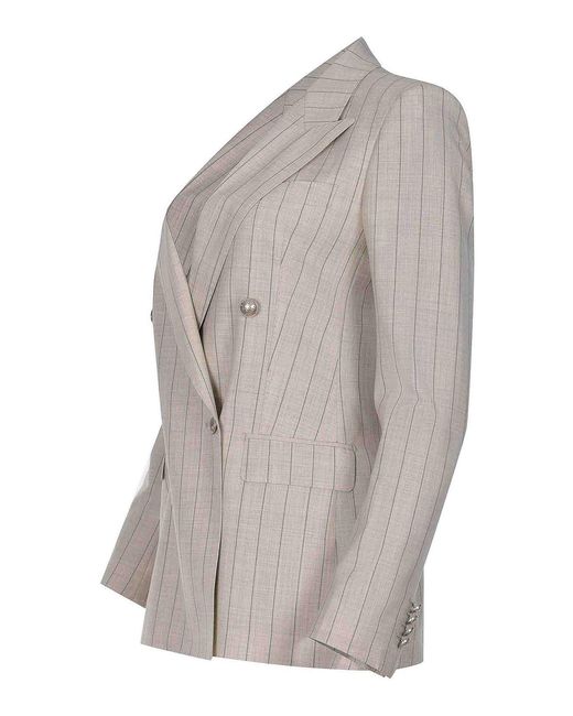 Tagliatore Gray Tailleur Made Of Wool