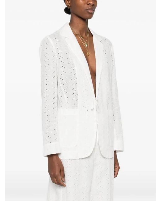 Forte_forte White Embroidered Muslin Jacket