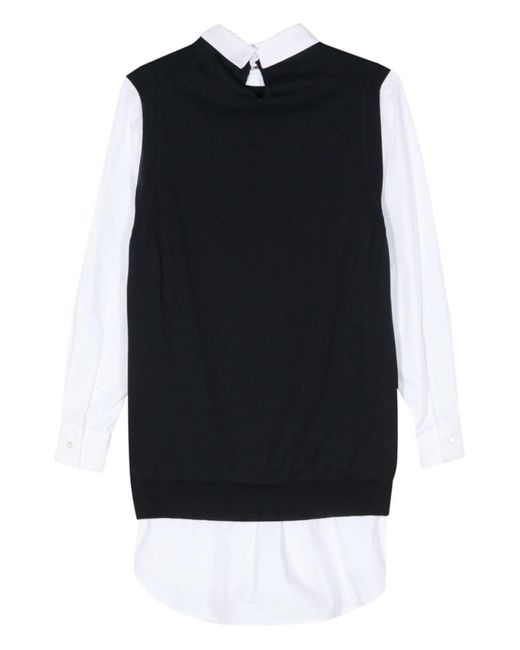 Semicouture Black Loucia Cotton Shirt Dress