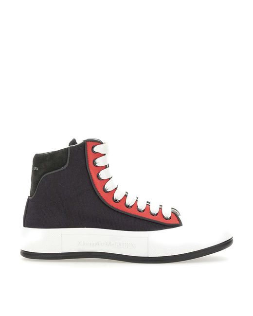 McQueen White Logo-Embellished Sneakers With Rubber Sole (3 Cm) For for men