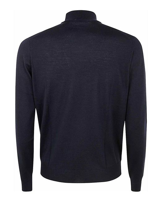 Drumohr Blue Turtleneck Sweather Modern for men