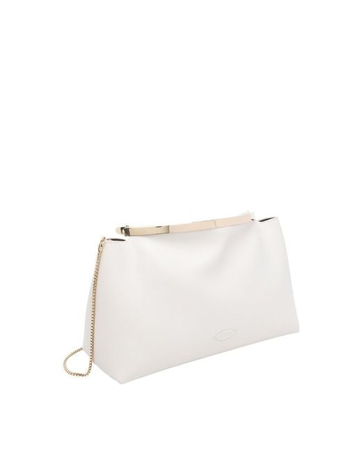 Tod's White Tods Clutch