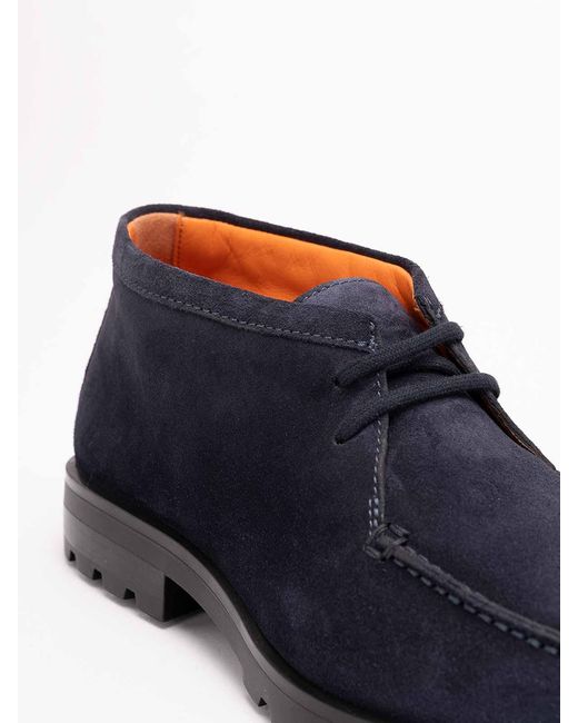 Santoni Blue 'Rock' Lace Up for men