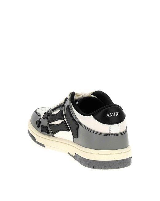 Amiri Black 'Varsity Skel Top Low' Sneakers for men