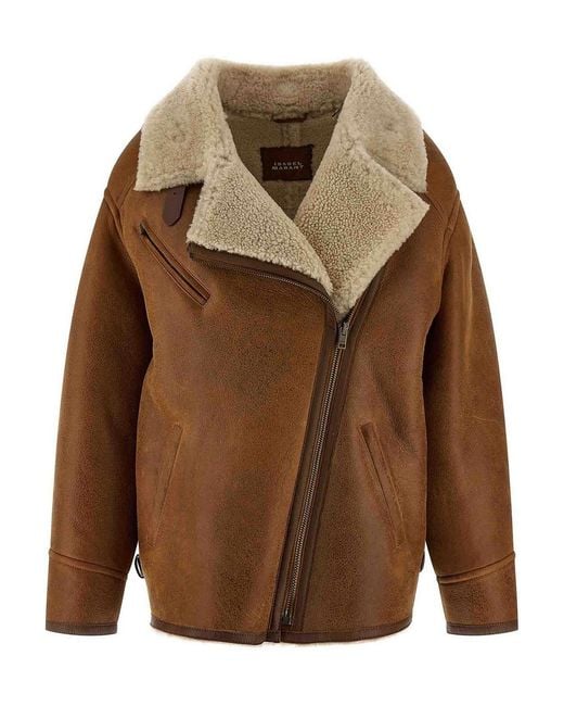 Isabel Marant Brown Adelina Sheepskin Jacket