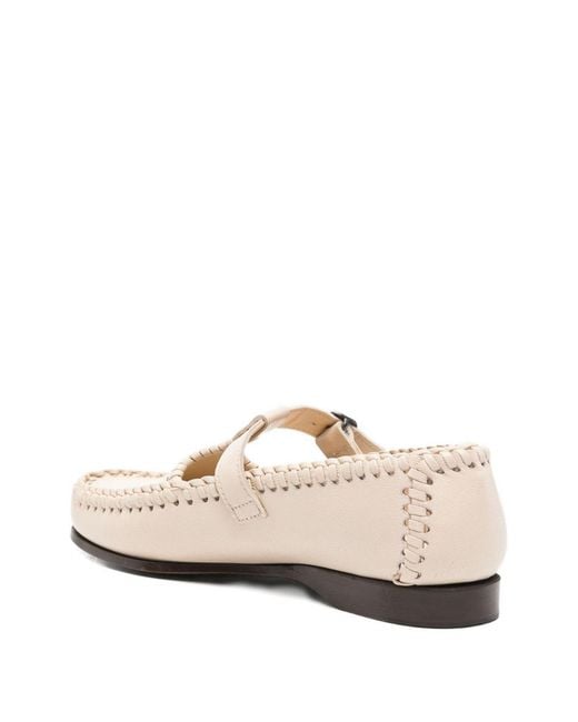 Hereu White Alcover Leather Loafers