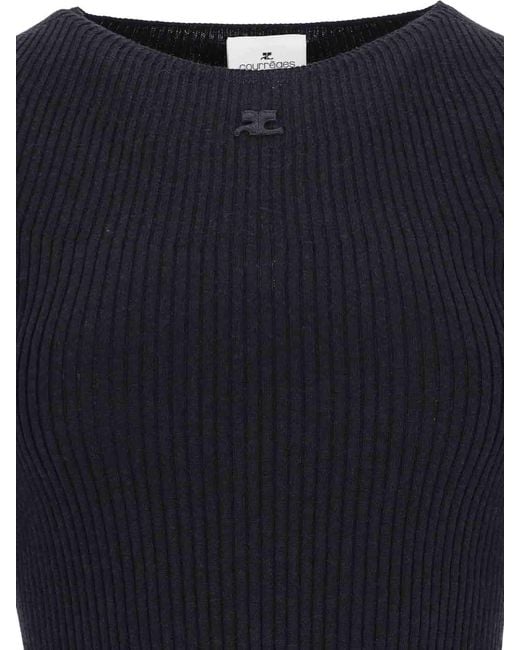 Courreges Black Crewneck