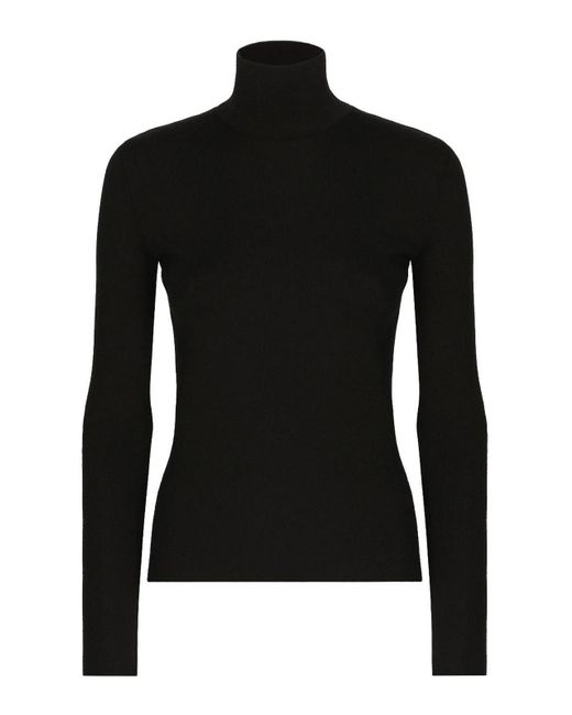 Dolce & Gabbana Black High Neck Pullover