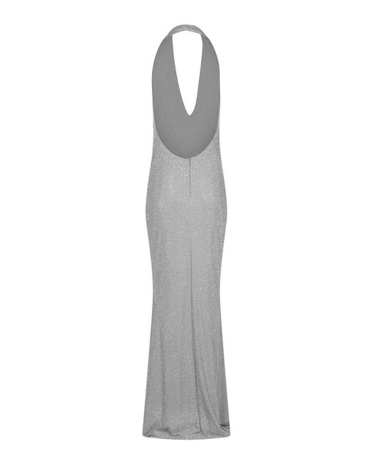 Twentyfourhaitch Gray Dress Made Of Nylon Blend