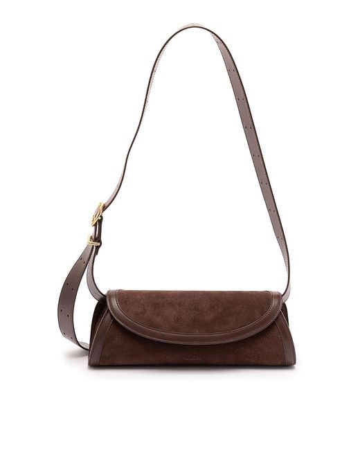Jil Sander Brown 'Cannolo' Small Bag