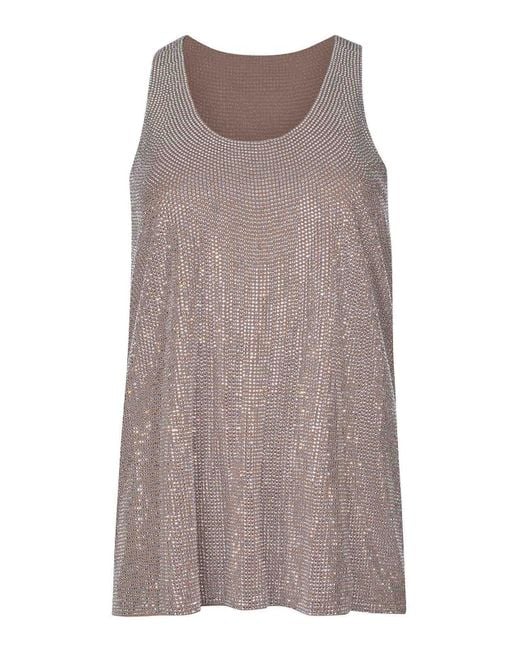 GIUSEPPE DI MORABITO Brown Tank Top