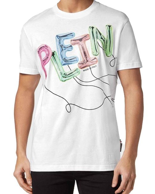 Philipp Plein White T-Shirt Round Neck Ss for men