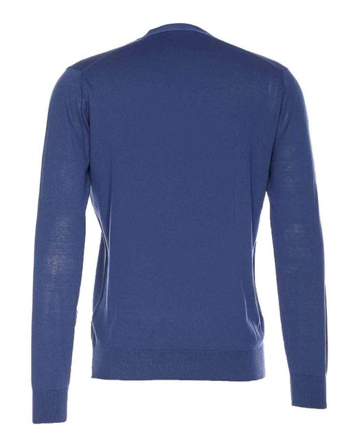 Paolo Pecora Blue Crewneck Sweater for men