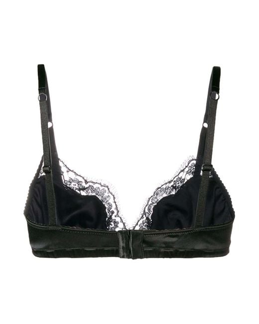 Dolce & Gabbana Black Satin Bra