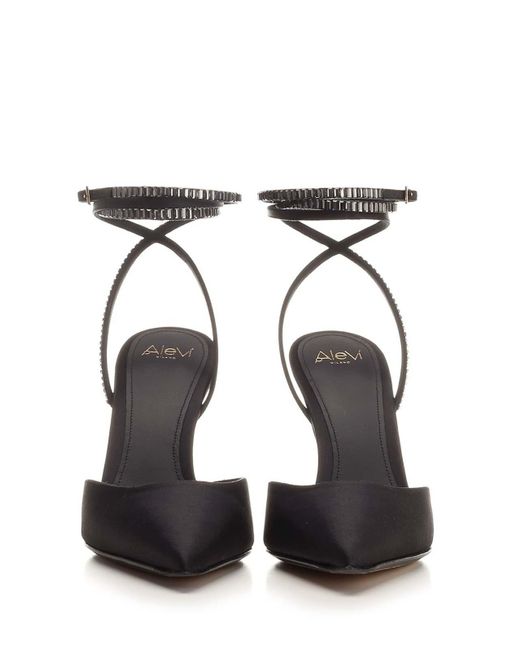 ALEVI Black Axel Satin Pump