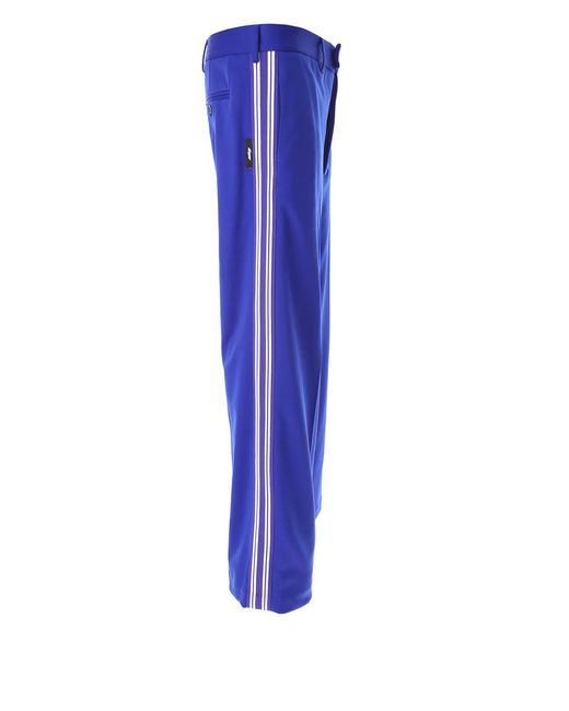 MSGM Blue Stripes Trousers for men