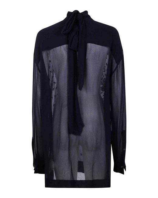 Dries Van Noten Blue Chads Emb 2314 Ebroider Shirt