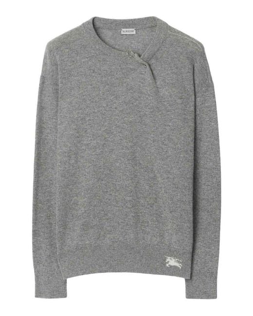 Burberry Gray Round Neck