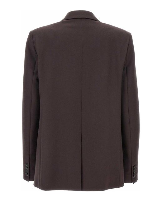 Stella McCartney Black Double-Breasted Wool Blazer