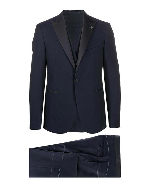 Tagliatore Blue Three-Piece Suit for men