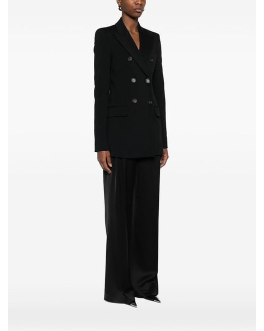 Sportmax Black Double-Breasted Blazer