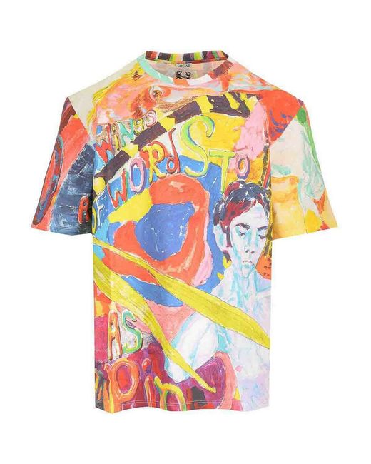 Loewe White Multicolored T-Shirt for men