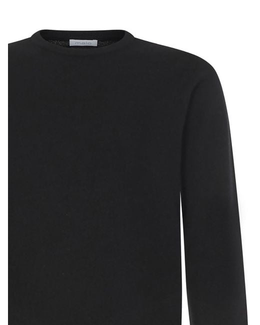 Malo Cashmere Pullover in Black for Men | Lyst