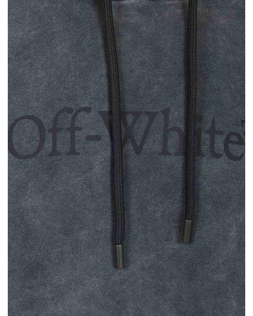 Off-White c/o Virgil Abloh Blue Hooded Sweatshirt for men