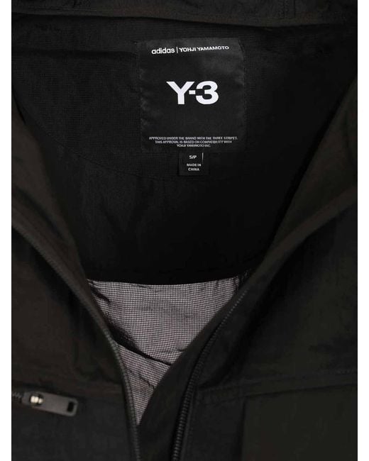Y-3 Black Jacket With Hood for men