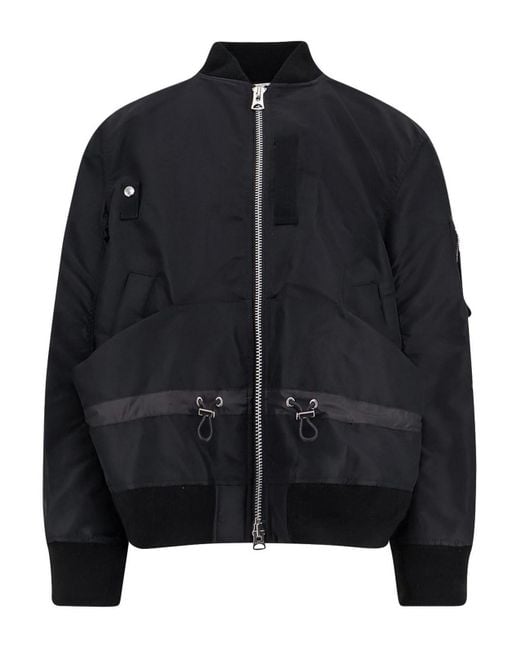 Sacai Black Bomber for men