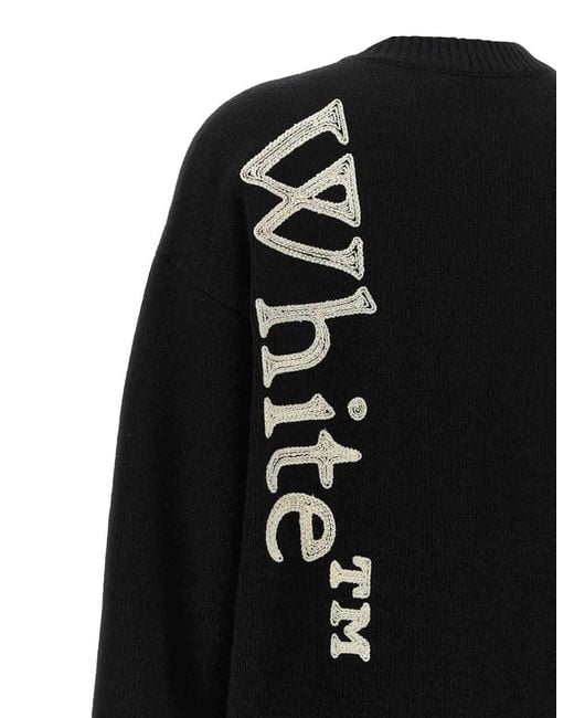 Off-White c/o Virgil Abloh Black Vertical Bookish' Sweater