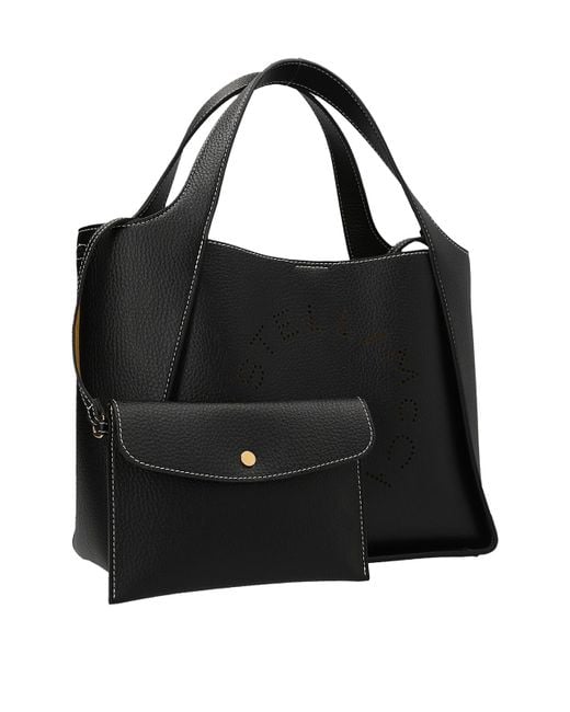 Stella McCartney Black Grainy Mat Handbag