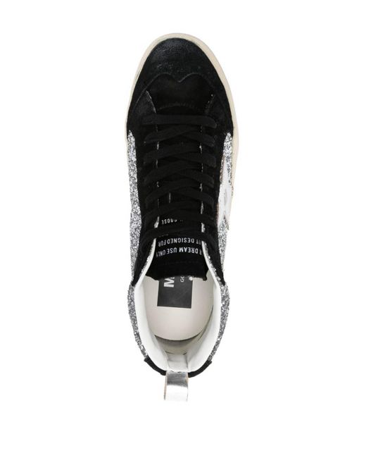 Golden Goose Deluxe Brand Black Mid Star Leather Sneakers
