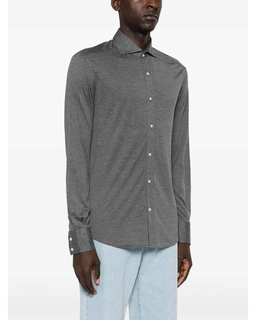 Brunello Cucinelli Gray Shirt for men