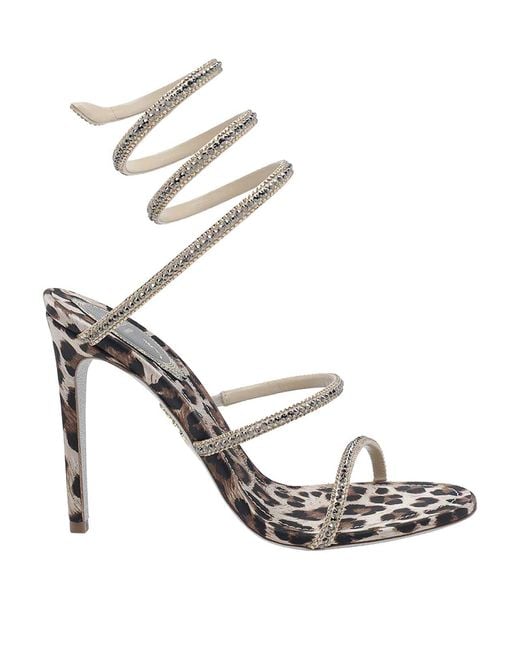Rene Caovilla White Cleo Pump Sandals