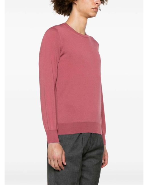 Brunello Cucinelli Pink Crew-neck Sweater for men