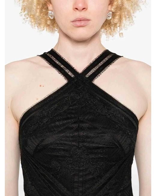 ERMANNO FIRENZE Black Midi Dress
