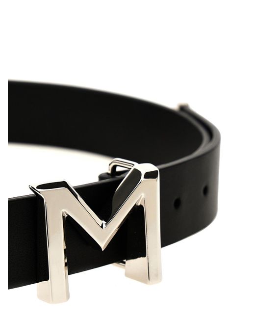 Mugler White M-buckle Belt