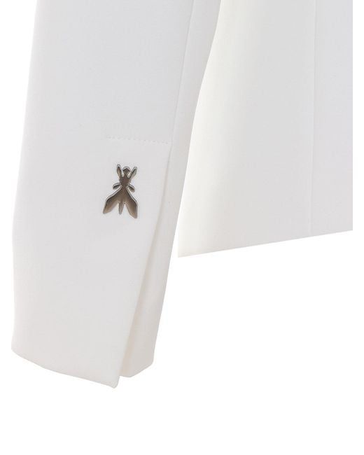 Patrizia Pepe White Sartorial Blazer V-Neck