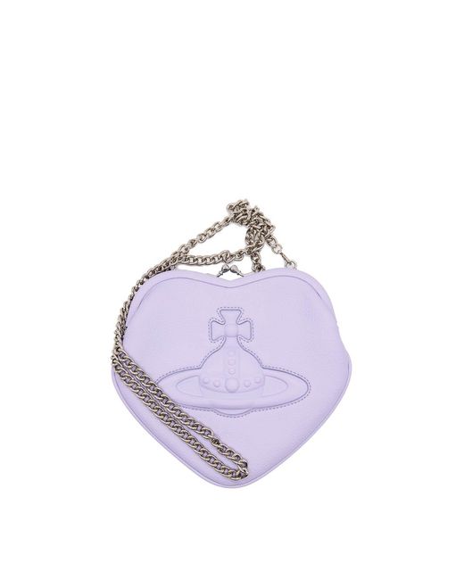 Vivienne Westwood Purple Belle Heart Frame Purse