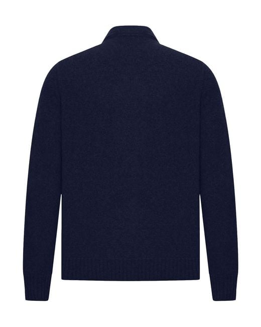 Nome Blue Cashmere Jacket With Zip for men