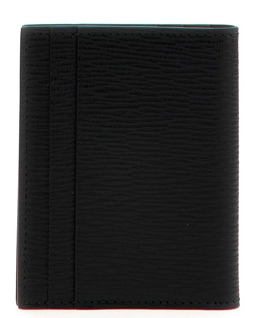 Ferragamo Black Revival Gancio Card Holder for men