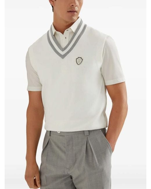 Brunello Cucinelli White Knitwear for men