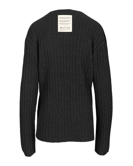 Acne Black Crew Neck Sweater